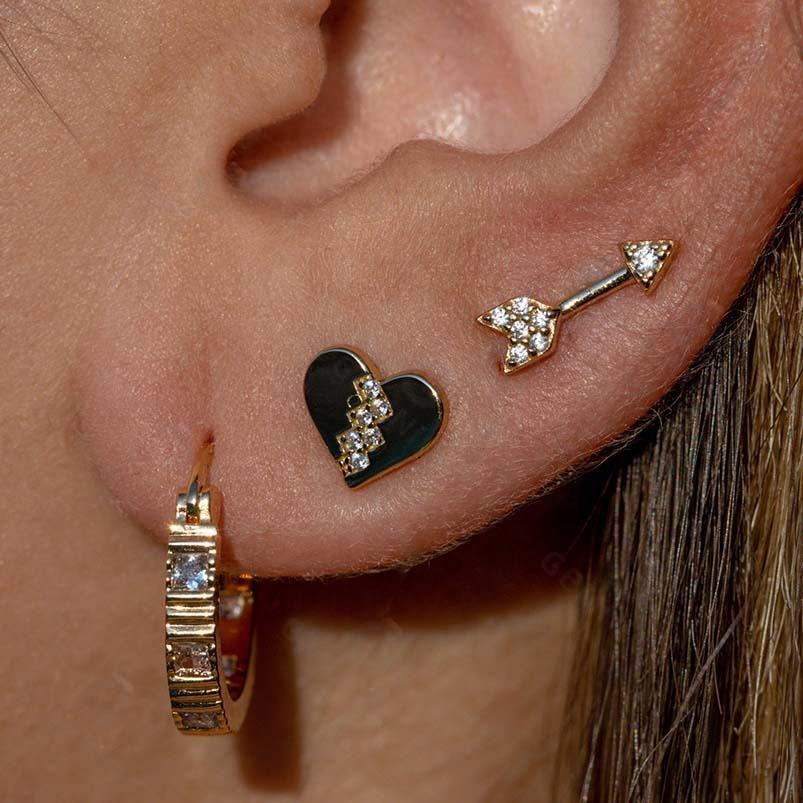 Blake Stud Earring in Silver - Image 3