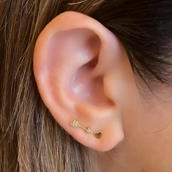 Blake Stud Earring in Silver - Image 4