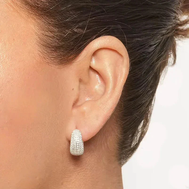 Dottie Hoop Earrings in Gold - Image 4
