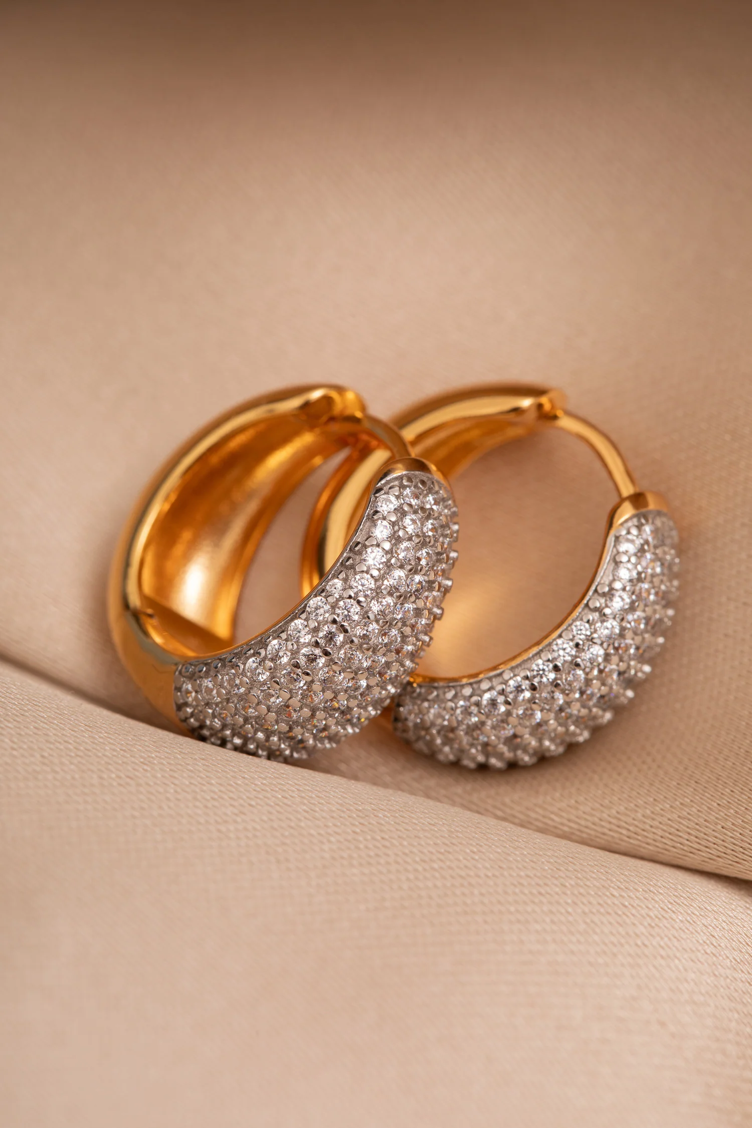 Dottie Hoop Earrings in Silver - Image 6