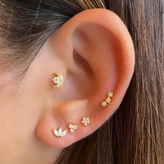 Tallulah Stud Earring in Silver - Image 4